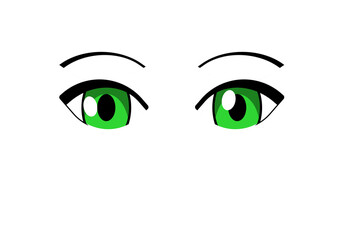 2d anime manga woman colourful eyes 