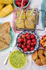 Picnic with food in the park