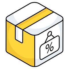 An editable design icon of logistic discount 