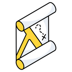 Modern design icon of scroll letter 