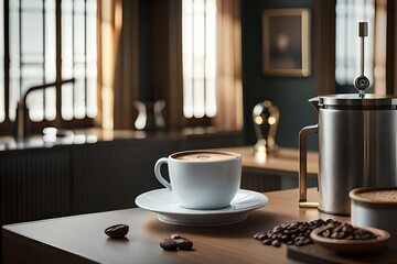 Kaffee in eleganterweise präsentiert