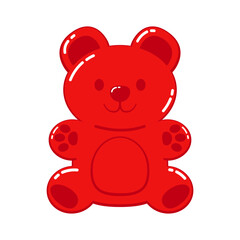Jelly bears fruit gummy. Character Illustrator vector design.