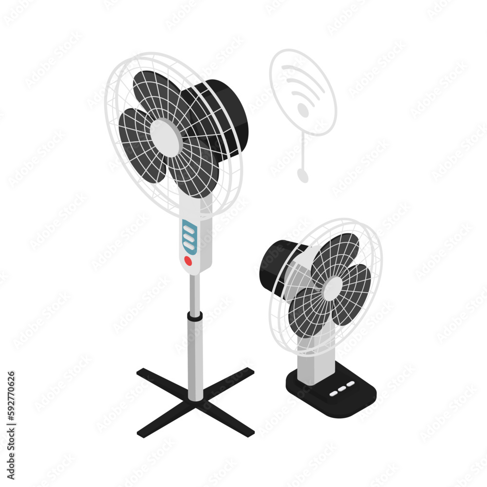 Wall mural smart electric fans icon