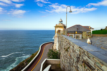 Fototapeta na wymiar Beautiful road to lighthouse