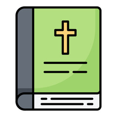 Fototapeta premium Bible Line Color Icon
