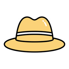 Fancy Hat Line Color Icon