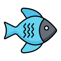 Fish Line Color Icon