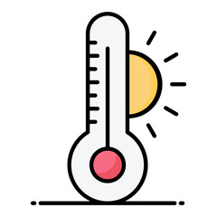 Temperature Line Color Icon
