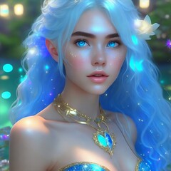Dream Beautiful Girl Mermaid.
Created with a Generative Ai Technology

