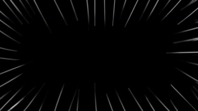 A set of animations with doodle lines on a black background. Dynamic strokes for motion design. Abstract Stock 4K video with alpha channel.