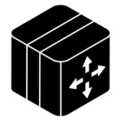 Trendy design icon of parcel direction 