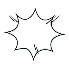 Isolated empty comic speech bubble Vector