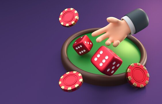 Isolated Casino Roulette. 3D Illustration