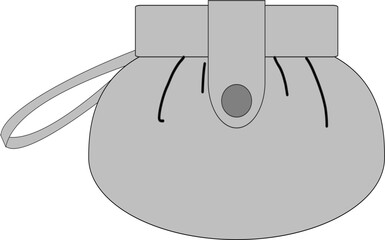 グレーのポーチ