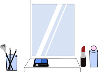 鏡と化粧品