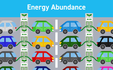 Fototapeta premium 電気自動車 Energy Abundance