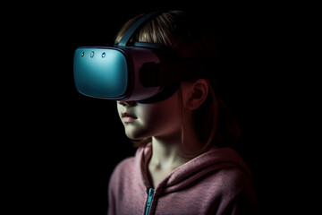 AI generated, Kind mit VR Brille