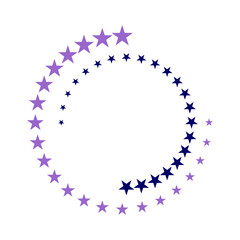 Stars Spiral Icon. Design Element. Vector Art.