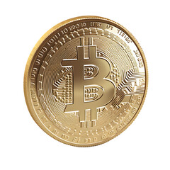 Bitcoin, Cryptocurrency Coin isolated, generative ai illustration 