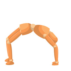 Isolated colored wooden mannequin model icon Vector