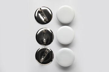 Blank badges isolated on white background