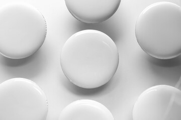 Blank badges isolated on white background