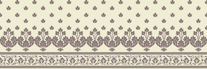 Ethnic pattern. Kerchief Pattern. Silk neck scarf. Bandana Print. Headscarf. Floral vintage style. Indonesian batik. Textile, Fabric, Tile, Clothing. Tribal texture. Vector. Blue, Red, Gold, Yellow.