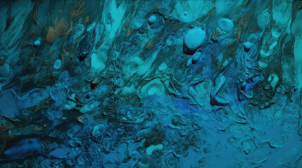 Fototapeta na wymiar Acid Stained Weathered Chalcanthite Texture Background - generative ai