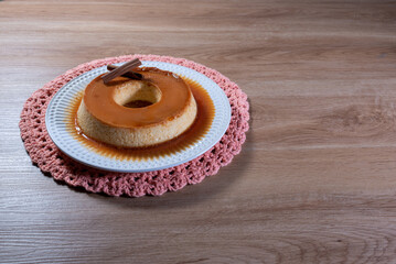 Condensed milk pudding with caramelized sauce