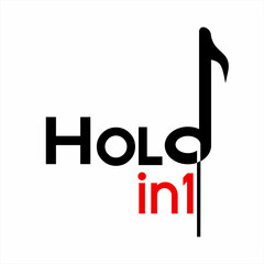 Hold in 1 logo design. hole and flag with golf ball bat.