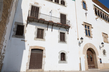 Obraz na płótnie Canvas Historical centre of the Mediterranean coastal town of Sitges
