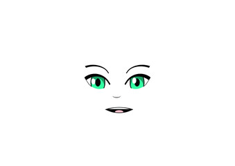 2d anime manga face