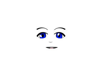 2d anime manga face