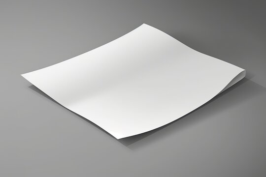 blank white paper on a plain gray background. Generative AI