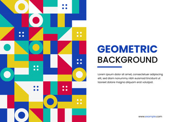 Cover collection colorful geometric background