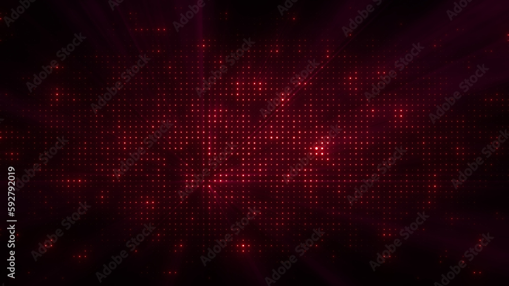 Wall mural flashing particles pattern with beams, rays.