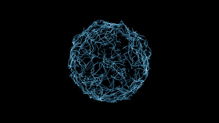 Abstract sphere from neuron swirls
