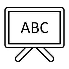 Whiteboard Thin Line Icon