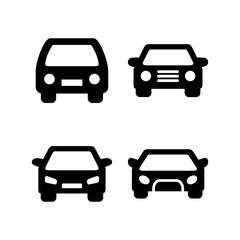 Fototapeta premium Car icon vector illustration. car sign and symbol. small sedan