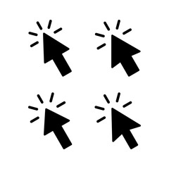 Click icon vector illustration. pointer arrow sign and symbol. cursor icon