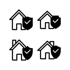 home insurance icon vector illustration. home protection sign and symbol