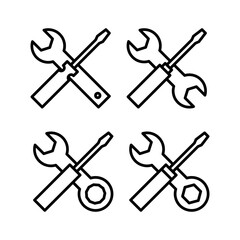 Repair tools icon vector illustration. tool sign and symbol. setting icon. Wrench and screwdriver. Service