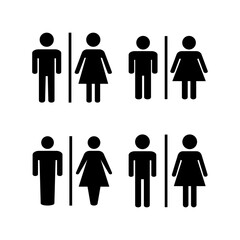 Toilet icon vector illustration. Girls and boys restrooms sign and symbol. bathroom sign. wc, lavatory