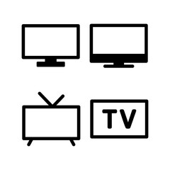 Tv icon vector illustration. television sign and symbol