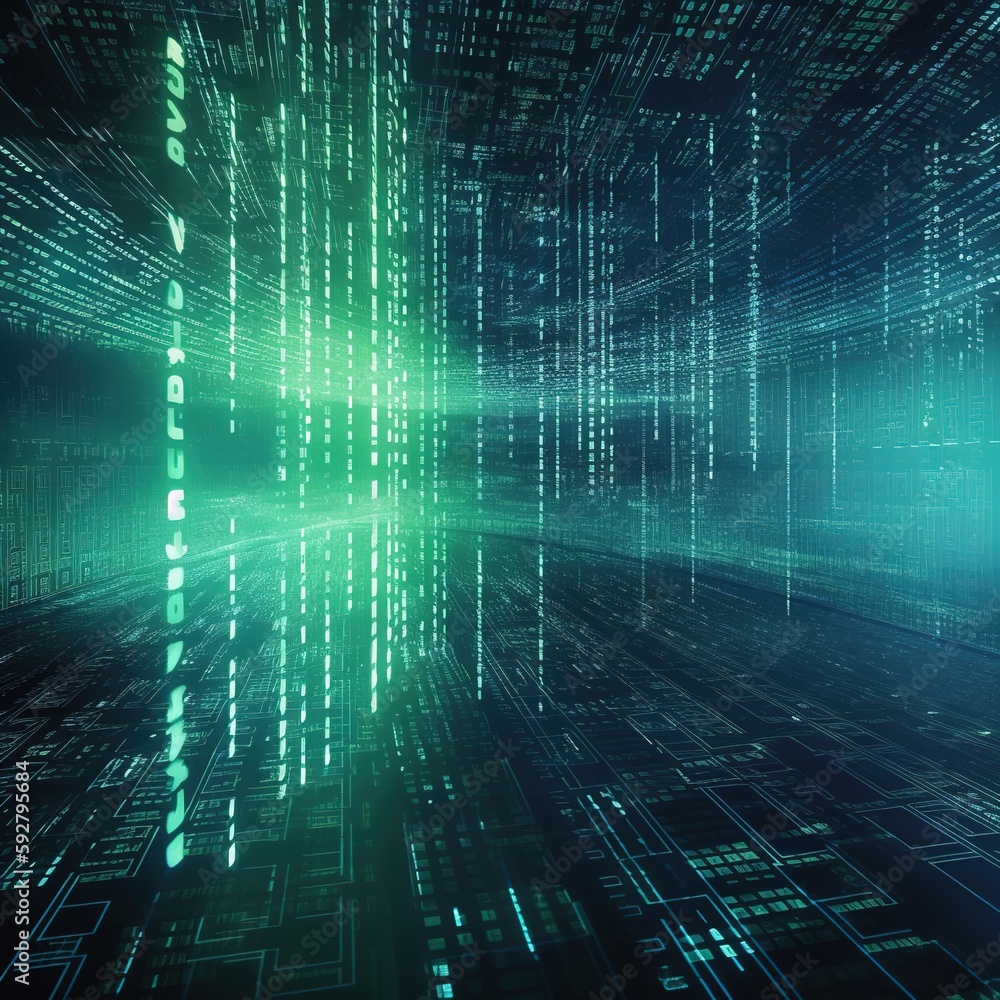 Poster abstract binary background. generative ai