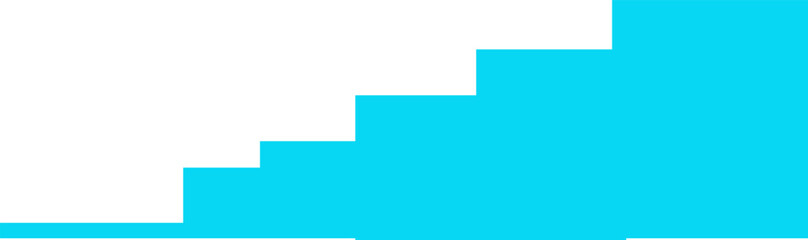 blue stairs with white background