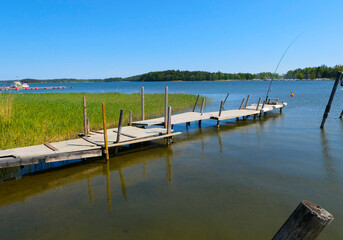 Fototapeta premium boats on the lake