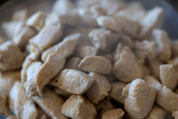 cooked chicken cubes for chinese food