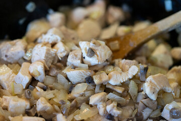 cooked chicken cubes for chinese food