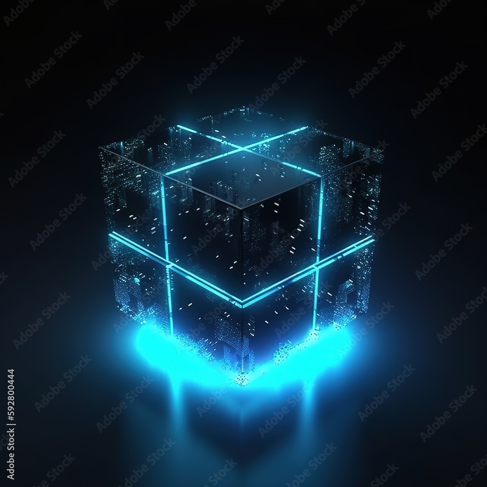 Poster abstract background with technology. generative ai
